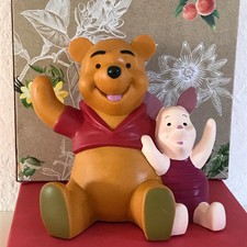 17 ⚜️ Disney Winnie the Pooh & Piggy Bank Plastic Figure H 16cm
