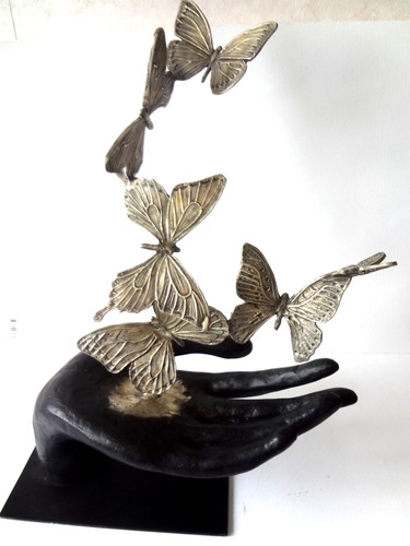 Bronze art moderne main aux - la,