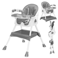 Chaise haute pliable pour bébé, avec grand coussin antidérapantsupport à jouets