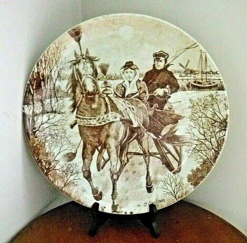 Ancien grand plat delft - grand, delft's