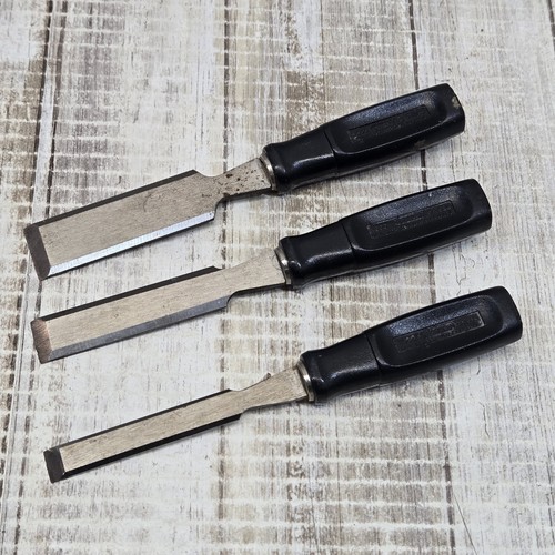 Vtg stanley wood chisel - wood, set
