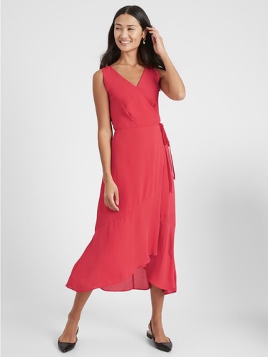 Banana republic wrap midi - banana,