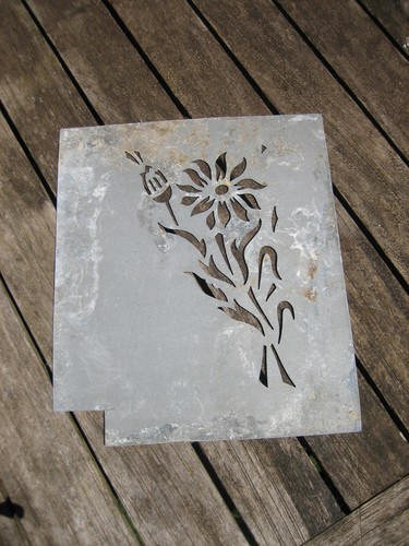 Ancien pochoir zinc - pochoir,