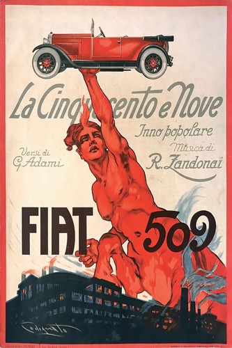 Fiat 509 vintage - fiat, ad