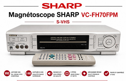 Sharp fh70fpm magnétoscope - sharp,