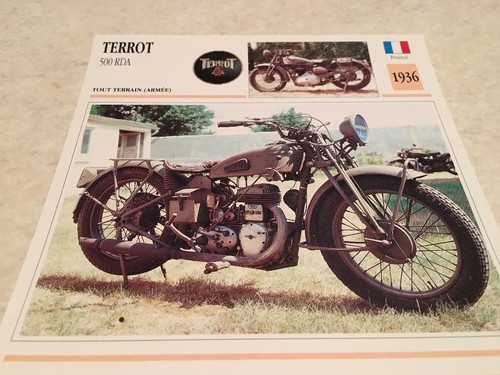 Carte moto terrot - carte, 1936