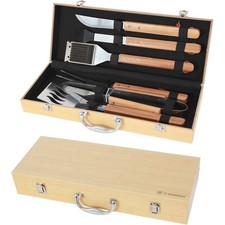 Ustensile barbecue LE MARQUIER MALETTE 6 USTENSILES BAMBOU