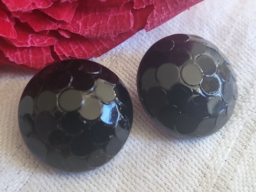 Duo boutons anciens - , verre