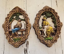 Vintage Foam Wall plaques Victorian Couple