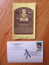 HAL NEWHOUSER Induction HALL OF FAME Plaque August 2, 1992 CANCELED Stamp TIGERS