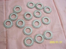 Lot of 15 Handmade Silk Curtain Rings. Natural color.  REF 158