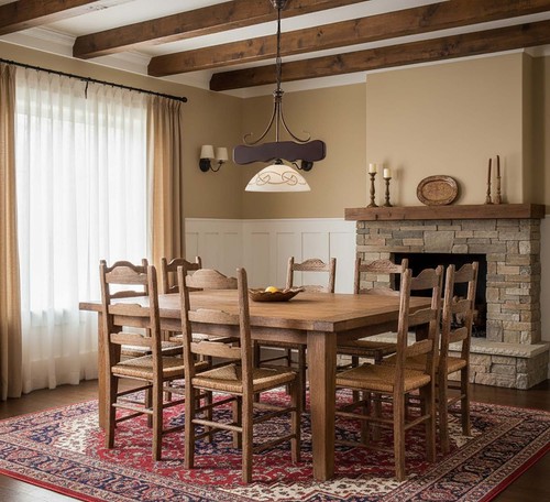 Lustre rustique bois et - en,