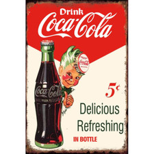 Plaque métal plate 20 x 30 cm : COCA COLA
