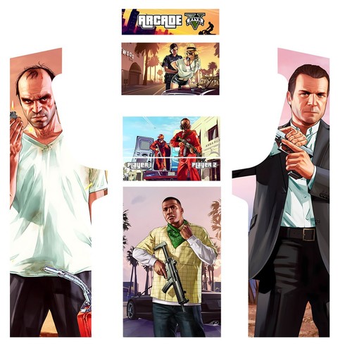 Stickers gta pour - 5,