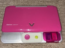 Rare Vintage Pink Genius Notebook Computer Toy Learning Games Brain Math Works!