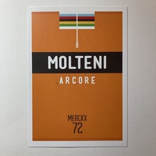 Tour De France Cycling Postcard Iconic Jerseys Eddy Merckx 1972 Molteni Arcore