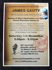 JAMES CAUTY stamps of mass destruction dedication book printing