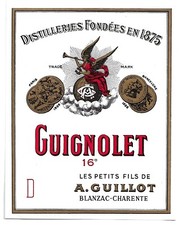 Etiquette d’alcool neuve GUIGNOLET