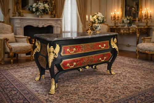 Commode style andré boulle - commode,