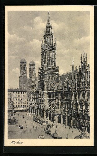 Munich tram devant mairie - devant, la