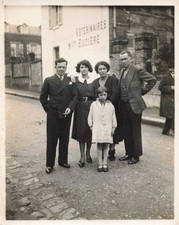 OLD PHOTO CIRCA 1930 SANVIC GROUP IN FRONT OF THE EUZIERE VETERINARY CLINIC