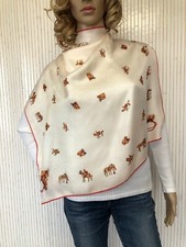 Foulard Carré de Soie Chevaux