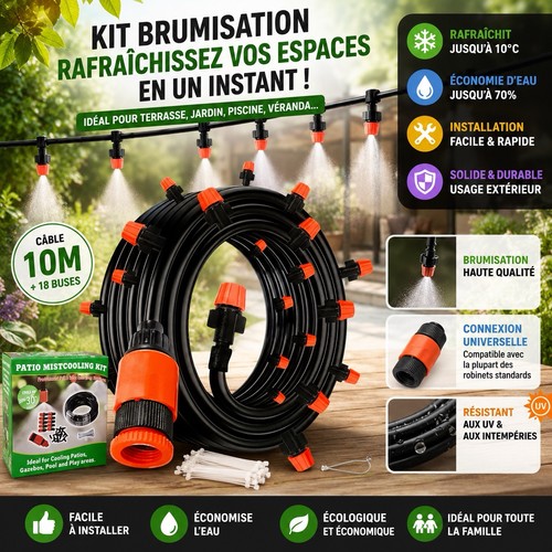 Kit brumisation jardin 10m 8 - kit,