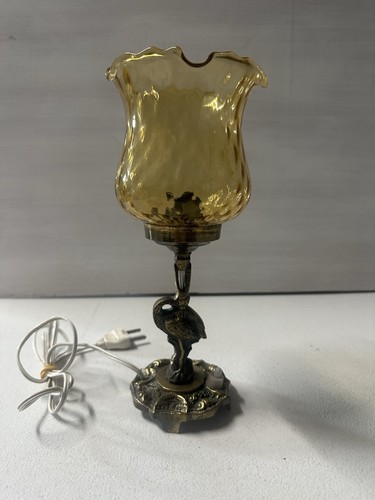 Lampe table verre - lampe, ambré