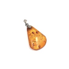 Pendentif argent 835 ambre