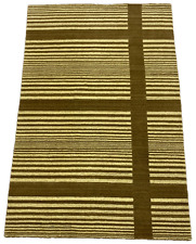 Tapis 100% Laine Beige Braun Gabbeh Lori Tissé à la Main 125x185 CM Nature S195