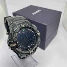 Casio Protrek PRG 270 Solar Digital Watch Triple Sensor Black 54mm Outdoor