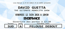 Places de concert DAVID GUETTA
