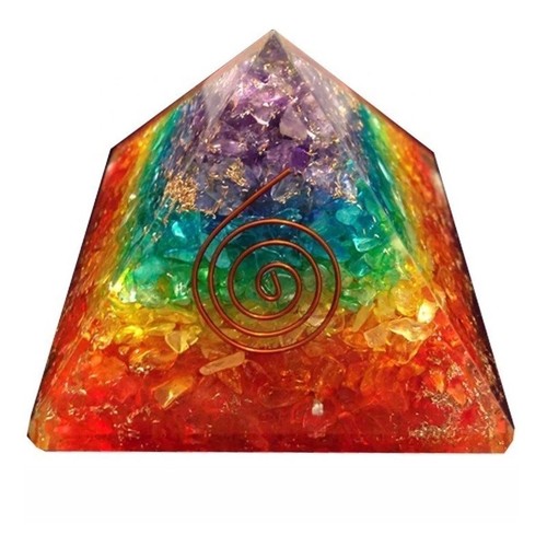 Orgonite pyramide chakras - 7,