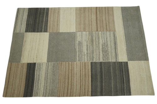 Tapis 100 laine gris - 100%, beige