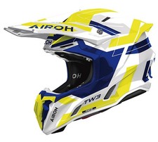 AIRROH TWIST 3 DYNASTY YELLOW BLUE GLOSS 22.06 MOTORCYCLE CROSS ENDURO HELMET SIZE M