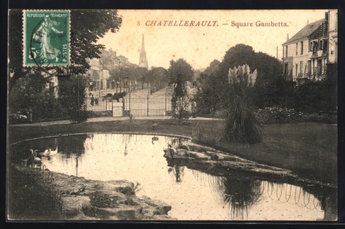Cpa châtellerault square - cpa, châtellerault,