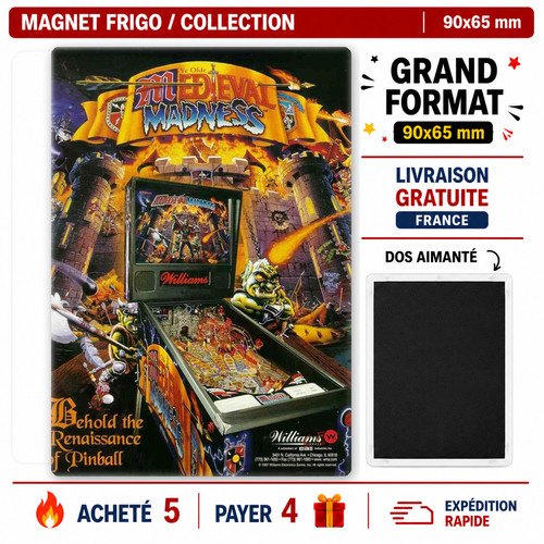 Magnet frigo flipper medieval - flipper,