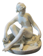 Grande statue en biscuit