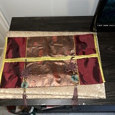 Oriental Tissue Box Cover With Tassels 