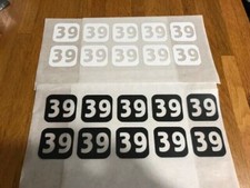 NUMERO 39 - 10 PATCHS FLOCAGES POUR MAILLOT SHORT SURVÊTEMENT CHAUSSETTES