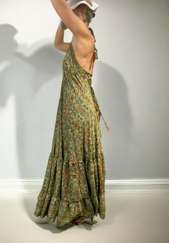 Robe longue 100 soie - robe,