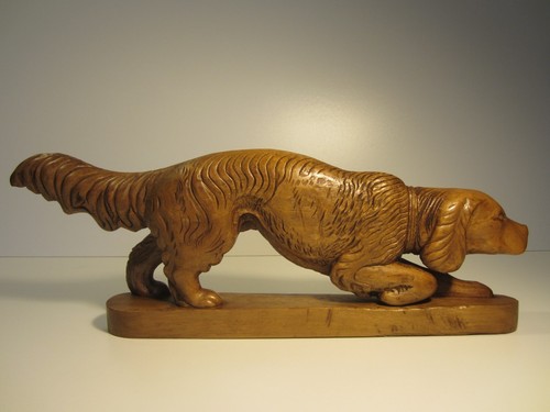 Sculpture bois chien de - bois,