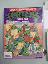 Teenage Mutant Ninja Turtles TMNT World Tour IBM PC AUTHENTIC 5.25" FLOPPY