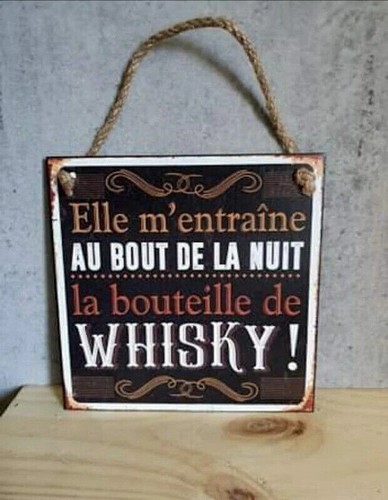 Plaque bois humour bar - , &