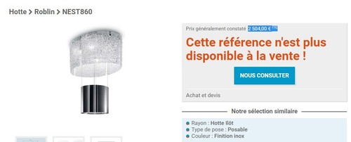 Hotte automatique pour - automatique, îlot