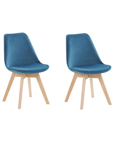 Lot chaises en velours - de, 2