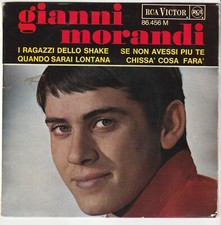 Gianni MORANDI - Ragazzi dello shake + 3 - EP 45T (7") vinyle France  1965 BIEM