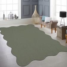 Tapis vert forêt doux forme