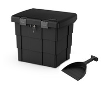 Bac à sel DAKEN avec pelle 108l noir,bac à sable,service hivernal avec pelle