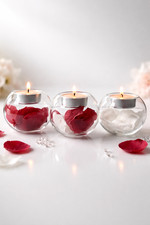 Bougeoirs transparents bougie